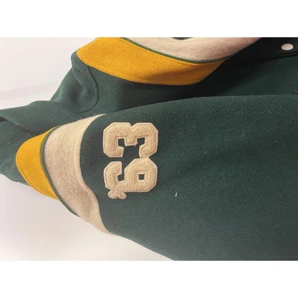 1963 Empire Sporting Goods Letterman Varsity Jacket Green Yellow Sz 42 Made USA - Picture 11 of 16